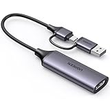 UGREEN Video Capture Card, 4K HDMI auf USB C/A Capture Card, 1080P Video Grabber für Gaming,...