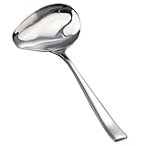 MUCKLILY Soßenlöffel aus Edelstahl Dicker Küchen Schöpflöffel mit Schräger Ausgusskante...