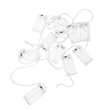 Abaodam 10 Stück Transparenter Kunststoff Batteriehalter Aa für Lichterketten Leicht Kompatibel...