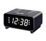iTOMA Radiowecker mit AM/FM-Radio, Dual-Weckfunktion, Schlummerfunktion, Speicherplätzen,...