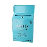 Wasserdichter Vintage-Briefkasten aus Eisen im Retro-Stil, abschließbar mit Stahlschloss und 2...