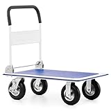 Pallit CARRY-R Transportwagen klappbar 300kg Rollwagen mit lenkbarer Luftbereifung Anti-Rutsch...