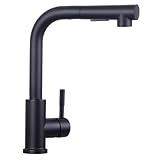 Wasserhahn Küche Schwarz, SEMANEY Hochdruck Küchenarmatur mit Brause Ausziehbar Zwei Strahlarten,...