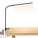 Lepro LED Schreibtischlampe Klemmbar, Tischlampe Architektenlampe mit Schwenkarm, Augenschutz...