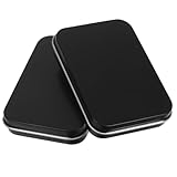 HOODANCOS 2 Stück 2 teiliges tragbares Metallspender wiederbefüllbar kompakt rechteckig seidenmatt...