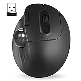 eirix Kabellose Trackball-Maus: ergonomische Maus, einfache Daumensteuerung, präzises und...