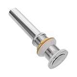 IWOWHERO Edelstahl Pop Up Ablaufgarnitur Waschbeckenstöpsel mit Abnehmbarem Sieb Geruchsdicht...