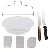 Torten Zubehör Set für Anfänger und Profis | Torten Drehteller für Tortendekoration | Perfekt...