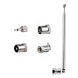 Vecys FM Teleskop Radio Antennen-Kit 75 Ohm F Typ Männlich DAB Radio Antenne mit 7 Abschnitten...