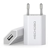 Adapter USB Steckdose, Netzteil USB Stecker- 2er Pack Adapter 5V 1A Ladegerät Universal - Charger...