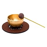 Messing-Klangschalen-Set, 4 x 2,5 cm, tragbare Mini-Entspannungsinstrumente, Klangschalen zur...