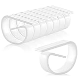 com-four® 8X Tischtuchklammern aus bruchfestem Kunststoff in weiß, Tischdeckenbeschwerer,...