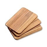 Kesper Frühstücksbrettchen aus Akazienholz hergestellt, 3er Pack, Maße: 23 x 15 x 1 cm, 2140371,...