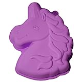 Silver-Stage Einhorn Backform Unicorn rosa Kuchenform für backen Kindergeburtstag Silikonform für...