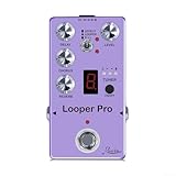 Diverse Sound-Funktionen des Rowin Looper Pro Digital-Effektpedals umfassen Tuner-, Reverb-, Delay-...