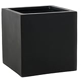 VIVANNO Pflanzkübel Fiberglas Block Frostsicher - 30x30x30 cm - Anthrazit Matt - Blumenkübel...