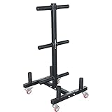 Sporttrend 24® Bumper Plate Rack auf Rollen bis 400kg mit 50mm Scheibenaufnahme |...