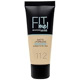 Maybelline New York, MakeUp Fit Me Foundation Matte, 112 Soft Beige, 30 milliliter