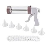 Cookie Press for Baking, Multifunctional Dessert Tool, 13 Discs und 6 Piping Tips, Easy Press...