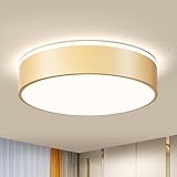 Vikaey Moderne Deckenlampe,LED Deckenleuchte Gold Metall,4000K,36W Schlafzimmerleuchte Für...
