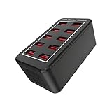 Jingyash USB-Ladestation - 50 Watt 10 Anschlüsse Ladeleiste mit 1,2 Meter Kabel,USB...