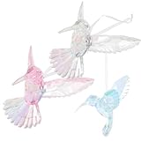 ADOCARN Acryl Vogelanhänger 3 Stück mit Farbigen Motiven Robust und Glatt Poliert Geeignet als...