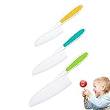 Eolaks Nylonmesser für Kinder - 3-teiliges Kochmesser für Kinder, sicher in der Anwendung, fester...