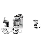 Bosch Küchenmaschine Serie 8 MUM9D33S11, Edelstahl-Schüssel 5,5 L & Mixer-Aufsatz MUZ9MX2,...