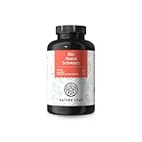 NATURE LOVE® Bio Maca Kapseln (schwarz) - 3000 mg je Tagesdosis - 180 Kapseln - Mit natürlichem...