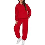 Nuaoxyeu black friday angebote 2023 Damen 2 Outfits Hoodie Sweatshirt Sets Oversized Sweatshirt...