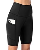 DDOBB Damen Radlerhose mit Taschen High Waist Sport Shorts Damen Sommer Kurze Sporthose Blickdicht...