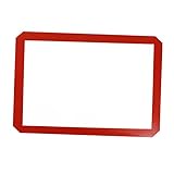 Silikon-Backmatte, hitzebeständig, Ofeneinlage für Gemüse, Kekse, Weiß, Rot, 42 x 29,5 cm