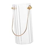 GOOHOCHY Kreative Glasvase Transparente Blumentöpfe Dekorative Tischvase für Zuhause und Büro...