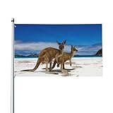 Esperence Lucky Bay Beach Kangaroo Western Australia Flag for House Lawn Hanging Decorating Yard...