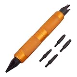 Entgrater Werkzeug Universal, Handentgrater Metall mit Schaber Doppelseitige Struktur Deburring Tool...