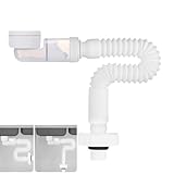 Gohytal Siphon Ablaufschlauch 1 1/4' Sifon für Waschbecken, Flexibel Ausziehbar, Röhrensiphon aus...