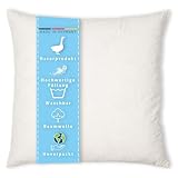 Kissenoutlet24 Federkissen 40x40cm Füllung 340g Bezug Baumwolle Farbe Creme Made in Germany