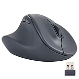 ELECOM M-XGS31DBSKBK Kabellose Ergonomische Maus, 2,4 GHz mit Mini-USB-Empfänger, leises Klicken,...