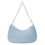 liuduo Damen Nylon Kette Unterarm Schultertasche Geldbörsen Reißverschluss Handtasche Einfarbig...