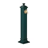 Relaxdays Standbrunnen Antik, mit Wasserhahn, HBT 86x19x23 cm, Wasserzapfsäule Garten, Terrasse,...