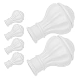 IMIKEYA 6 Stück Teiliges Weiße Kunststoff Vorhangstangen Endstücke Dekorative Gardinenstangen...