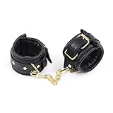 YAXZA SM Extrem PU Leder Handschellen Bondageset Handcuffs Handfesseln Sex Bett Lederfessel...