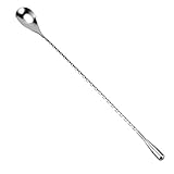 Generic Spoon-31 cm Stainless Steel Silver Wine Mixing Twisted Spoon Long Handle Drink Stirring Tool...