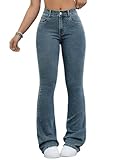 SOLY HUX Damen Jeans Hosen Flared Jeans Jeanshose Hohe Taille Denim Hose Schlaghose Denimhose...