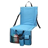 QOXEZY Tragbarer Rückstuhl, faltbares Sitzkissen mit hoher Rückenlehne, ergonomisches Design, 600D...