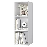 fevarbord Bücherregal mit 3 Fächern Bücherschrank Standregal Büroregal für Wohnzimmer...