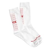 Fisura - Original 'F*** off' Socken für Männer in rot. Geschenk-Socken. Ein Paar hohe Socken....