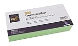 200 Trennstreifen in grün, 24 x 10,5cm, gelocht, 180g/m² recycelter Karton, zum Sortieren von...