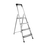 LEMODO Trittleiter 4 Stufen klappbar | Klappleiter aus Aluminium | Stehleiter bis 150kg belastbar |...