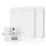 Herbst Funk Lichtschalter 2 Set, Funkschalter Licht 230v, Keine Verkabelung Erforderlich,...